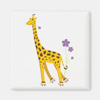 Funny Giraffe Rollersking