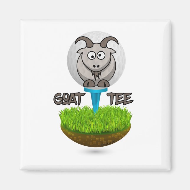 Imán Funny Goat Golf Tee (Frente)