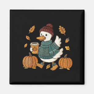 Imán Funny Goose Pumpkin Acción de Gracias Otoño Otoño