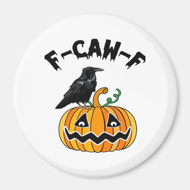Imán Funny Gothic Crow Humor F-Caw-F Essential (Frente)