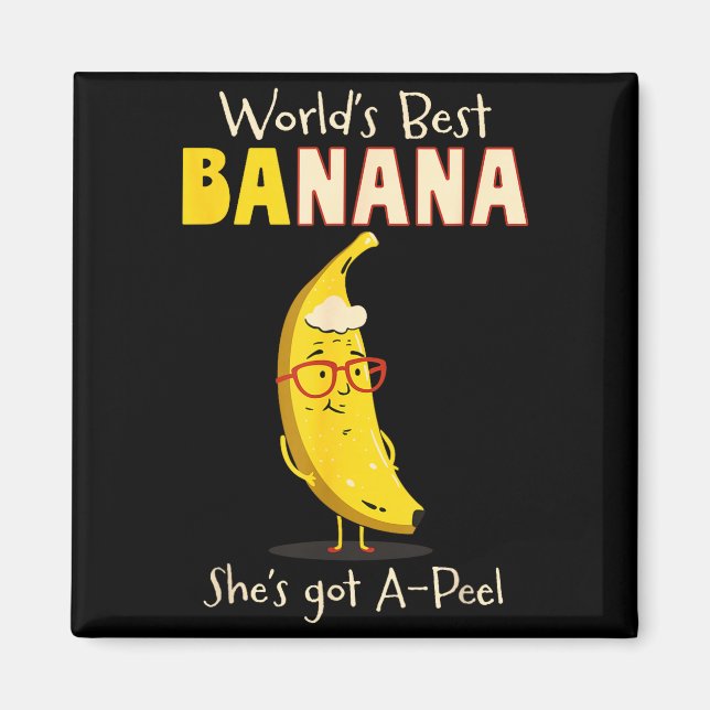 Imán Funny Grandmother World's Nana Banana Pun  (Frente)