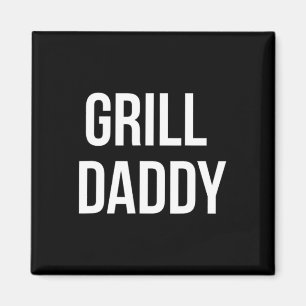 Imán Funny Grill Daddy Bbq y fumar para el día del padr
