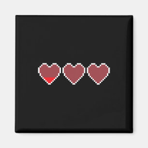 Imán Funny Guay Cute Video Game Hearts Design - Pixel H