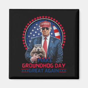 Imán Funny Guay Trump Groundhog hace genial el Día de l