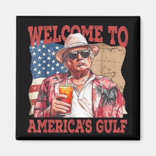 Imán Funny Gulf Of Usa Trump Bienvenidos Al Golfo De La