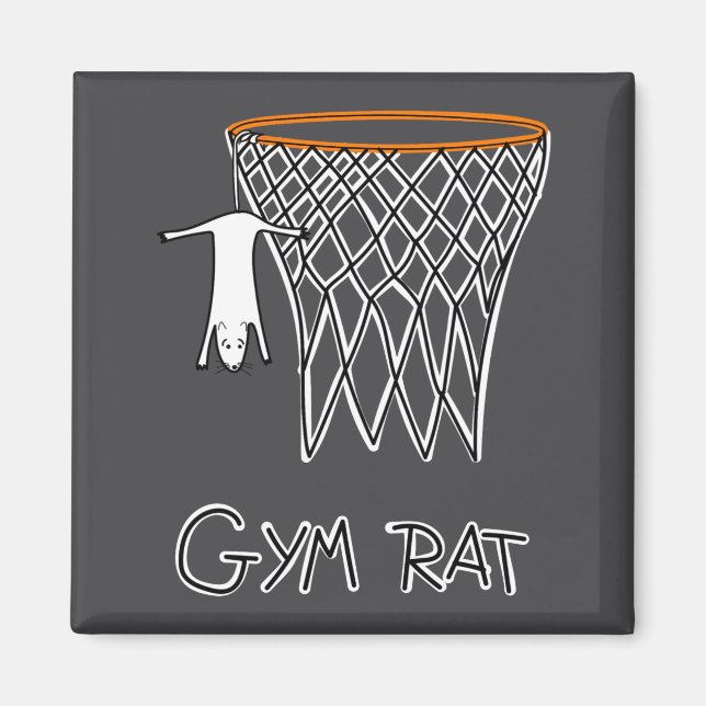 Imán Funny Gym Rat Basketball Hoop  (Frente)