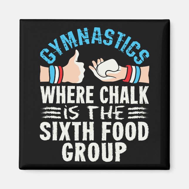 Imán Funny Gymnastics Chalk Gymnast Team (Frente)