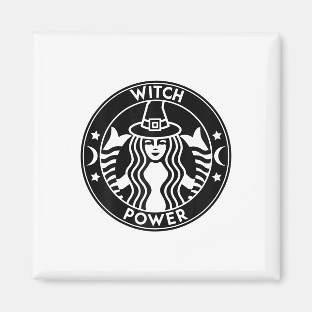 Imán Funny Halloween Disstume Witch Power Fall Gift Per (Frente)