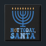 Imán Funny Hanukkah No Hoy Santa Menorah Chanukah Je<br><div class="desc">Hanukkah gracioso No hoy Santa Menorah Chanukah Navidad judía</div>