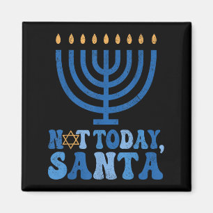 Imán Funny Hanukkah No Hoy Santa Menorah Chanukah Je