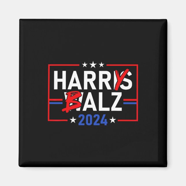 Imán Funny Harris W 24 Harry B 2024 Meme Democratics Vo (Frente)