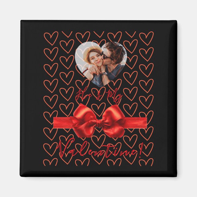 Imán Funny He S My Valentine Womens  (Frente)