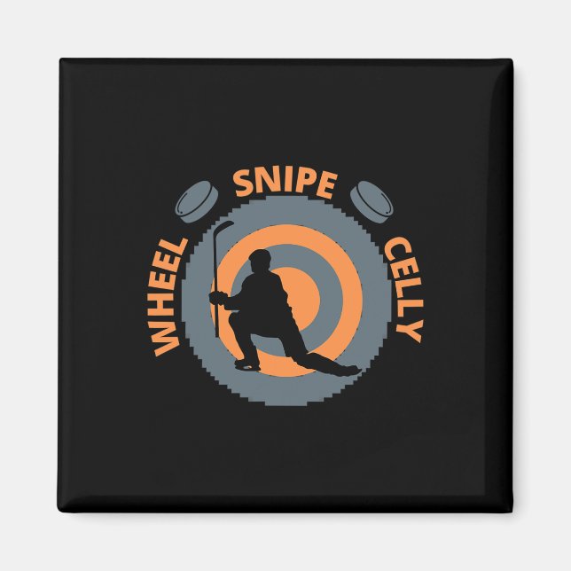 Imán Funny Hockey Celebrations Wheel Snipe Celly Hockey (Frente)