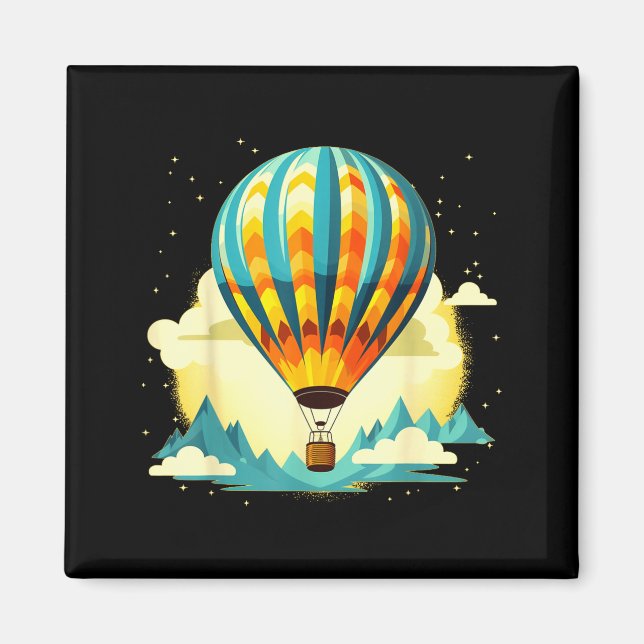 Imán Funny Hot Air Balloon For New Adventures Lovers  (Frente)