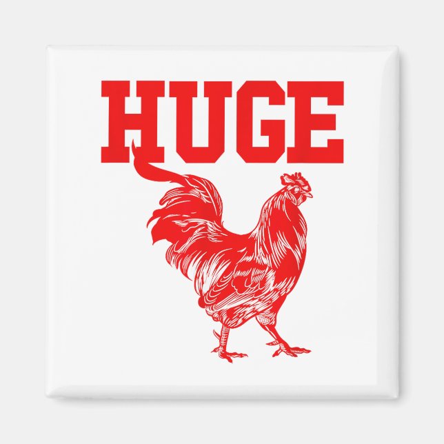 Imán Funny Huge Mens Rooster Graphic  (Frente)
