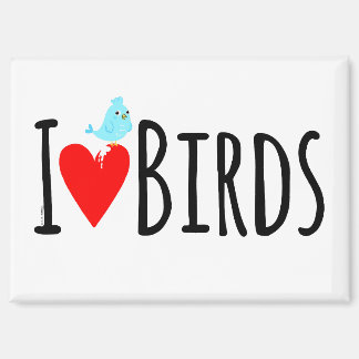 Imán Funny I Love Birds