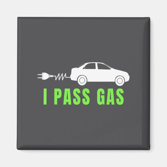 Imán Funny I P Gas Electric Car I Love Evs Electri  (Frente)