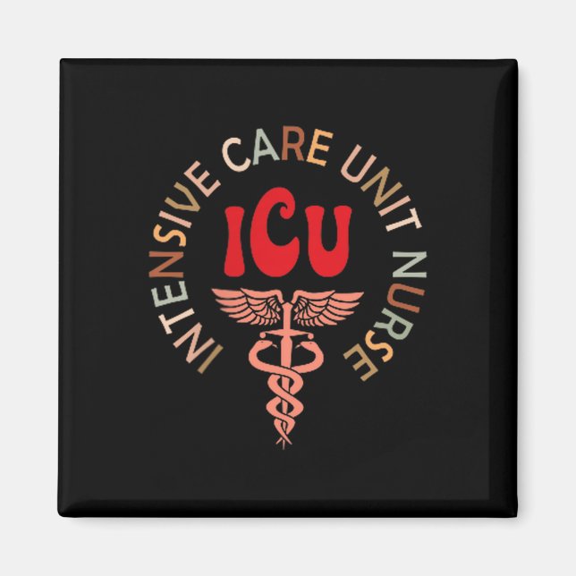 Imán Funny Icu Nurse Intensive Care Unit Nurse Emergenc (Frente)