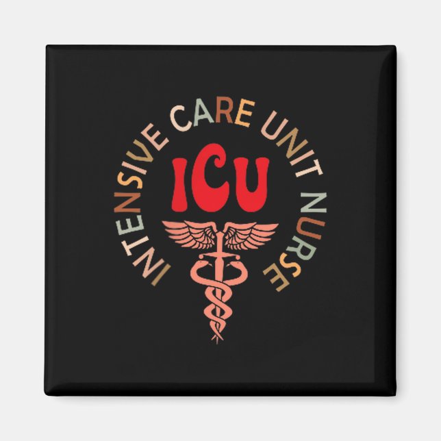 Imán Funny Icu Nurse Intensive Care Unit Nurse Emergenc (Frente)