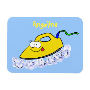 Imán Funny ilustracion de lavandería de hierro personal