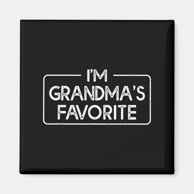 Imán Funny I'm Grandma's Favorite Grandson Granddaughte (Frente)