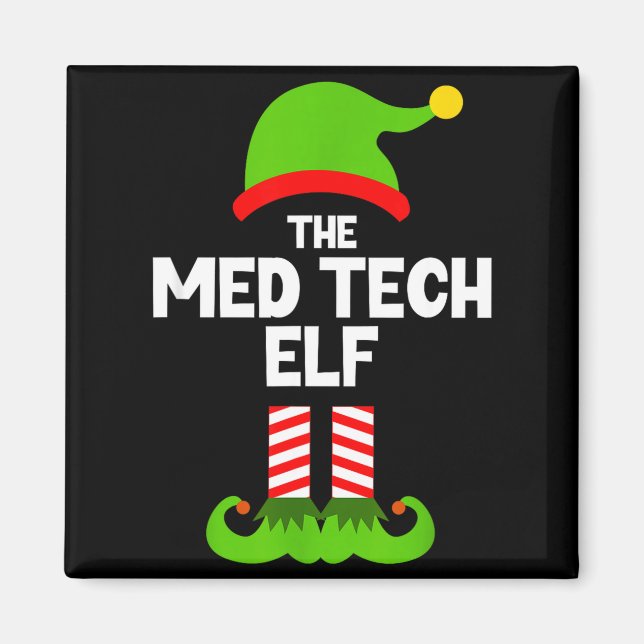 Imán Funny I'm The Med Tech Elf Christmas Xmas Medical  (Frente)