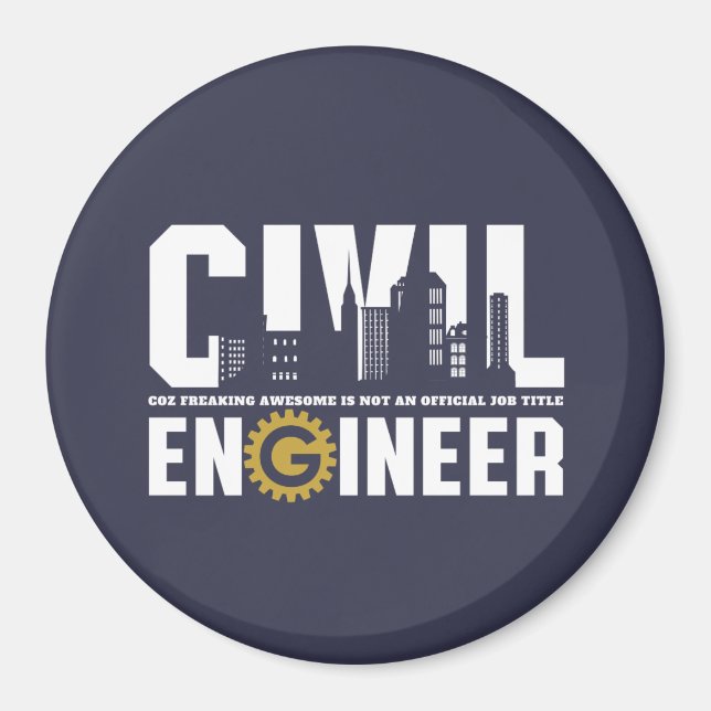 Imán Funny ingeniero civil estudiante de ingeniería civ (Frente)