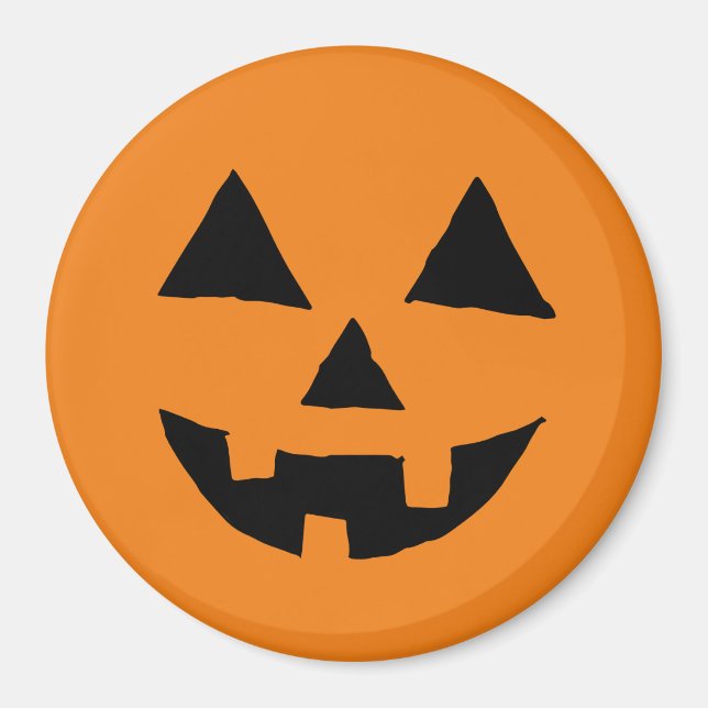 Imán Funny Jack O Lanter Halloween Arte Simple Jack O (Frente)