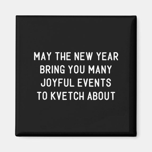 Imán Funny Jewish New Year Rosh Hashh Yiddish Quote Say (Frente)