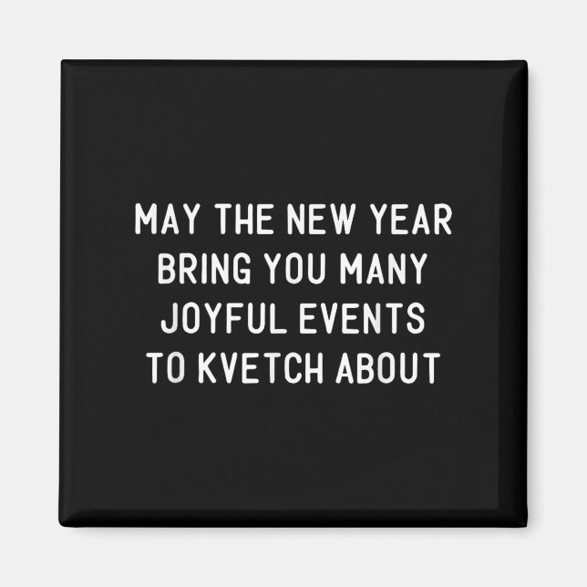 Imán Funny Jewish New Year Rosh Hashh Yiddish Quote Say (Frente)