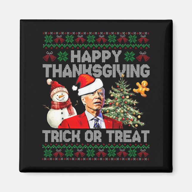 Imán Funny Joe Biden Santa Merry Thanksgiving Christmas (Frente)