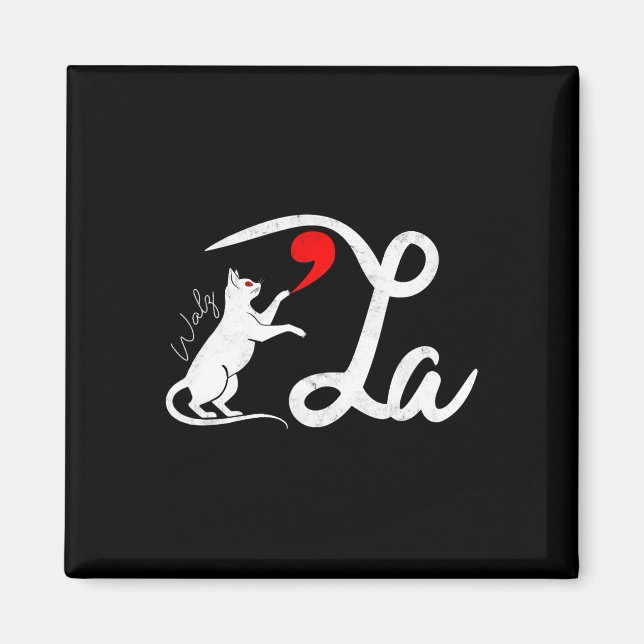 Imán Funny Kamala Harris Tim W 2024 Cat Comma La Waltz (Frente)