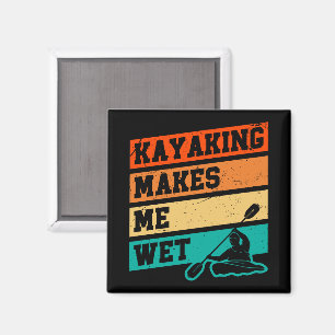 Imán Funny Kayak Lover Kayaking Retro River Kayaker