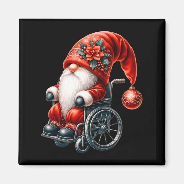 Imán Funny Kids Wheelchair Santa Graphic For Men Christ (Frente)
