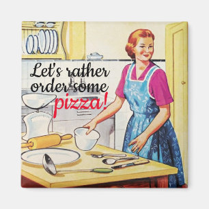 Imán Funny Kitsch's Vintage Housewives en cocina