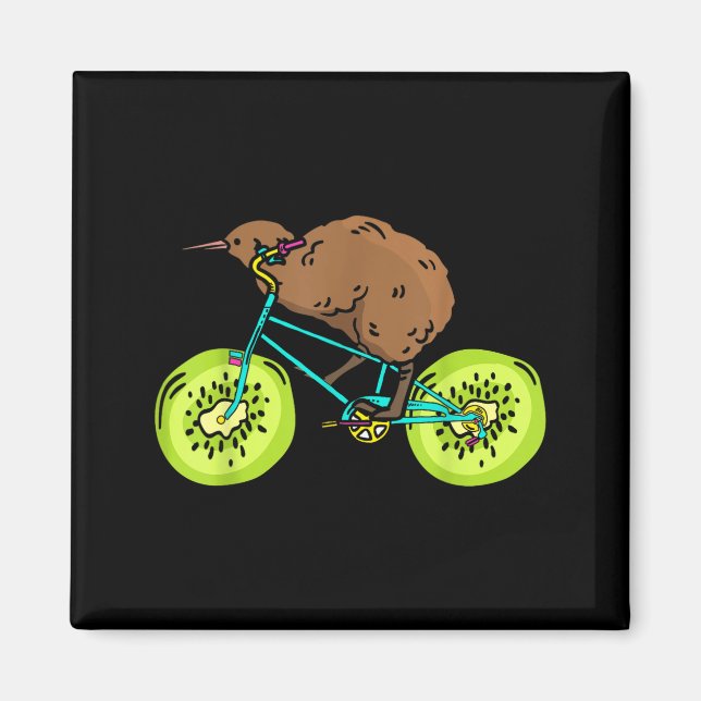 Imán Funny Kiwi Biker Cycling Gift New Zealand  (Frente)