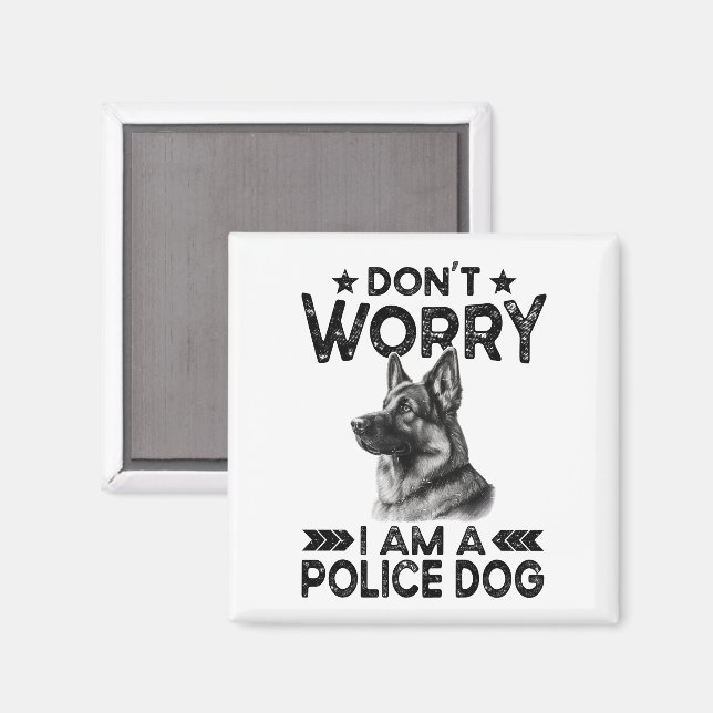 Imán Funny la vieja dueña de perro de la policía del pa (Anverso/Reverso)