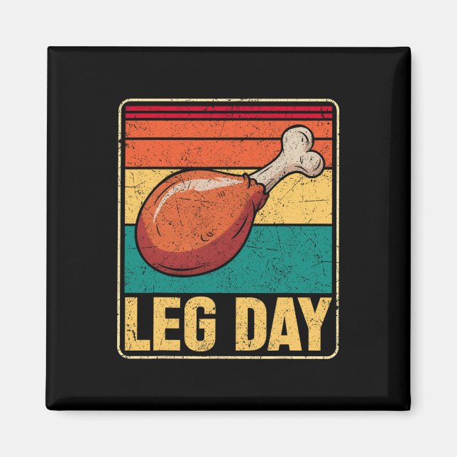 Imán Funny Leg Day Costume Turkey Day Pilgrim Thanksgiv (Frente)