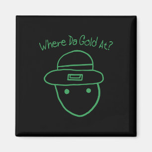 Imán Funny Leprechaun Amateur Sketch Meme Irish St Patr