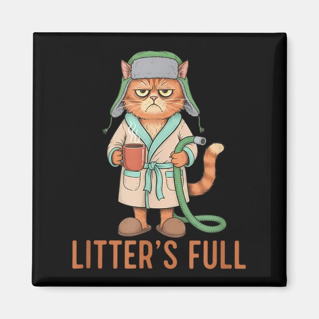 Imán Funny Litter’s Full Cat Parody Litter’s Full Funny (Frente)