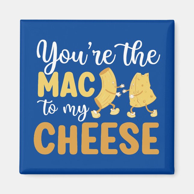 Imán Funny Mac y Cheese Best Friends Día de San Valentí (Frente)