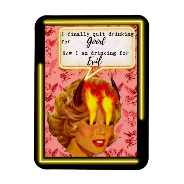 Imán Funny Magnet Best Friend Gift "Good / Evil" (Vertical)