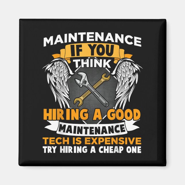 Imán Funny Maintenance Tech Graphic Mechanic Dad Techni (Frente)