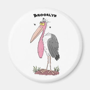 Imán Funny marabou stork personalizado