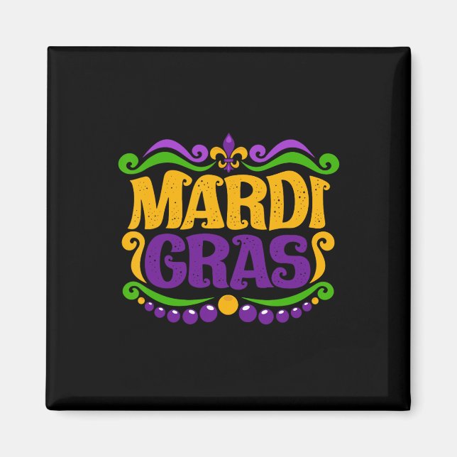 Imán Funny Máscara De Disfraces De Mardi Gras En El Fes (Frente)