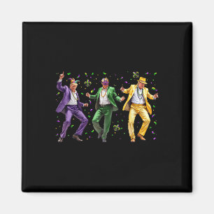 Imán Funny Masked Trump Danza Mardi Gras Nueva Orleans