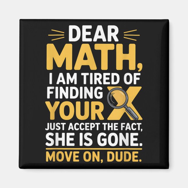 Imán Funny Math Design For Boys Girls Math Teachers Men (Frente)