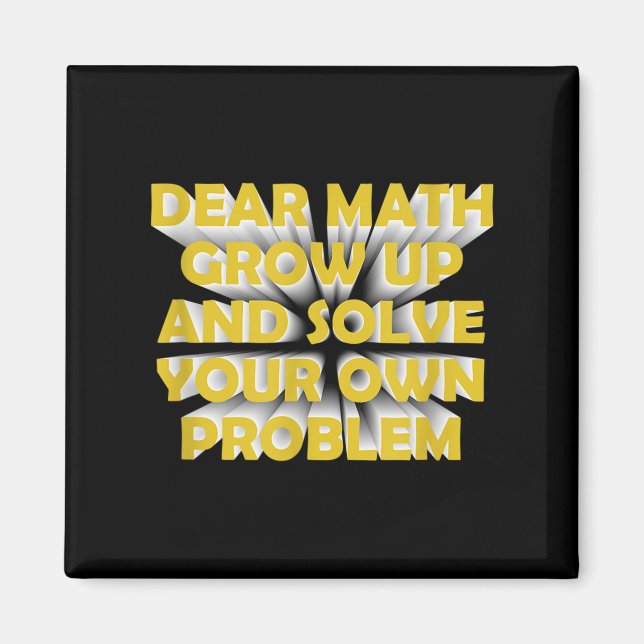 Imán Funny Math Quote For Girls Boys Teens Men Women De (Frente)