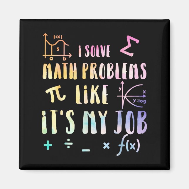 Imán Funny Math Quote For Teacher Student Stem Geek Gif (Frente)