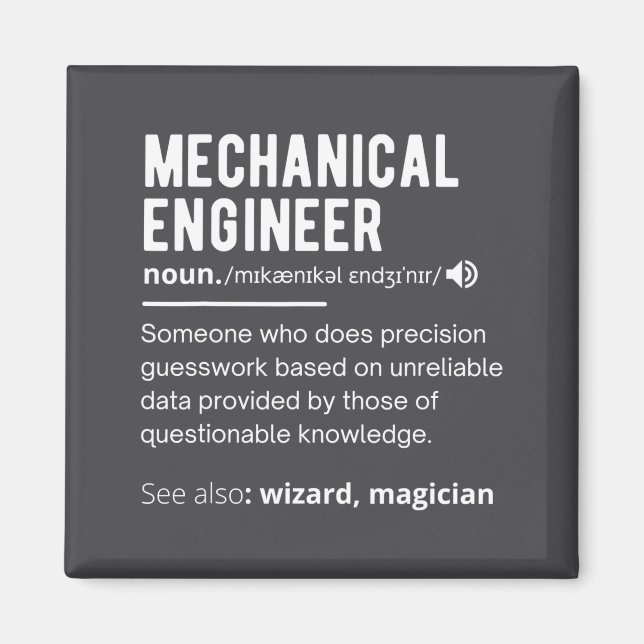 Imán Funny Mechanical Engineer Definition Engineering  (Frente)